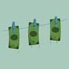 Illustration: banknotes on a clothesline